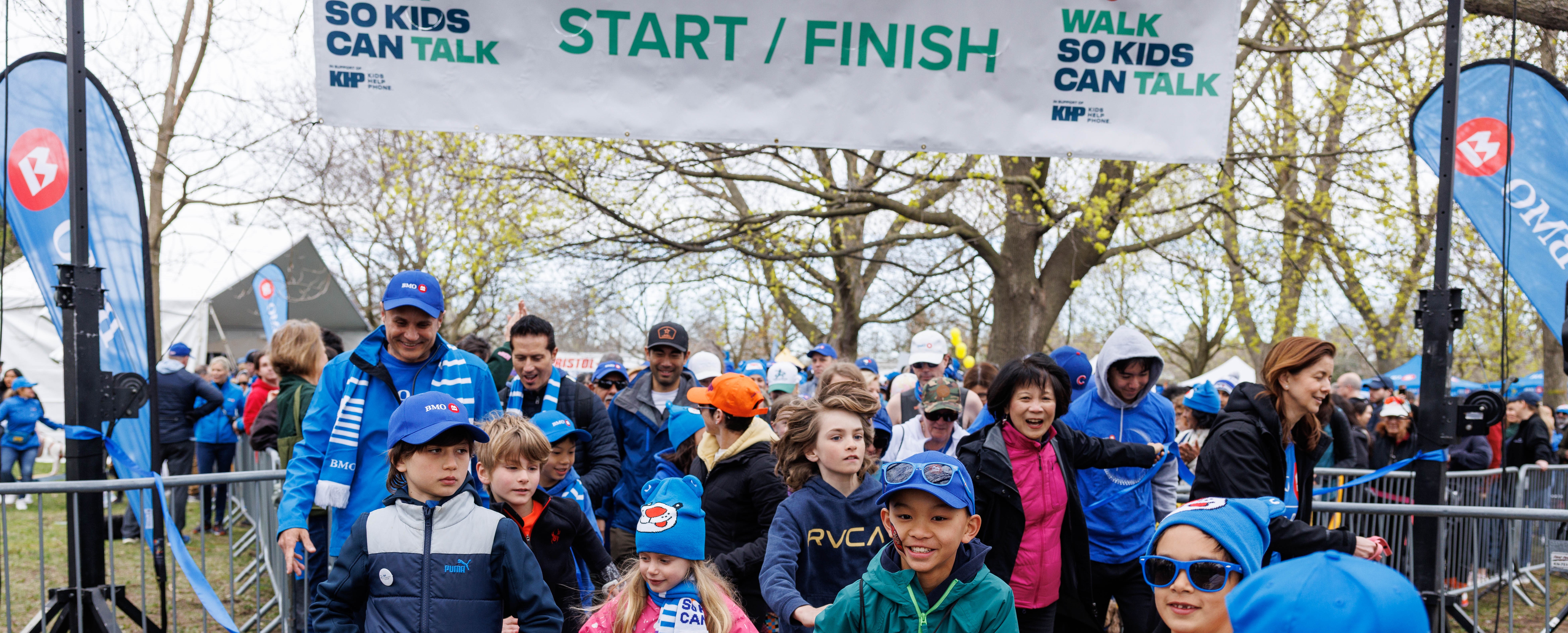 fundraiser participants walking